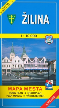 Skladaná mapa: Žilina 1:10 000 Mapa mesta Town plan Stadtplan Plan miasta Várostérkép - Mapa mesta s mapou okolia 1:50 000 - autor neuvedený