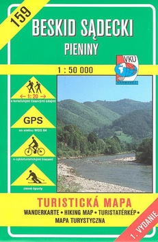 Skladaná mapa: Beskid Sądecki Pieniny 1:50 000 - 159 Turistická mapa - autor neuvedený
