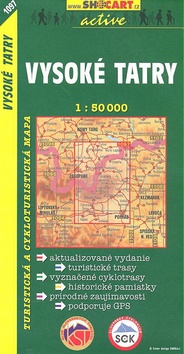 Skladaná mapa: Vysoké Tatry 1:50 000 - 1097 - autor neuvedený