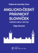 Kniha: Anglicko-český právnický slovník - Olga Sovová