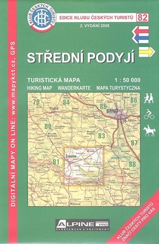 Skladaná mapa: KČT 82 Střední Podyjí - 1:50 000