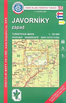 Skladaná mapa: KČT 95 Javorníky západ 1:50T