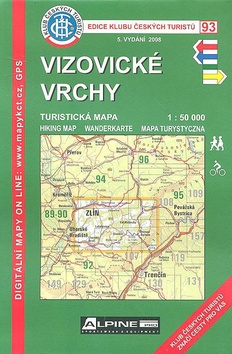 Skladaná mapa: KČT 93 Vizovické vrchy