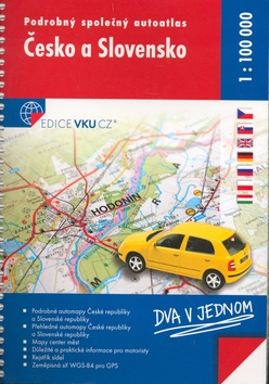 Kniha: Podrobný společný autoatlas Česko a Slovensko - 1 : 100 000