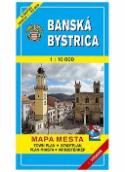 Skladaná mapa: Banská Bystrica Mapa mesta Town plan Stadtplan Plan miasta Várostérkép - autor neuvedený