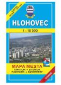 Skladaná mapa: Hlohovec Mapa mesta Town plan Stadtplan Plan miasta Várostérkép