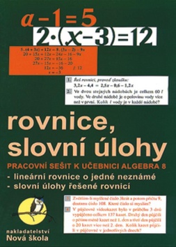 Kniha: Rovnice, slovní úlohy pro 8. ročník - Algebra